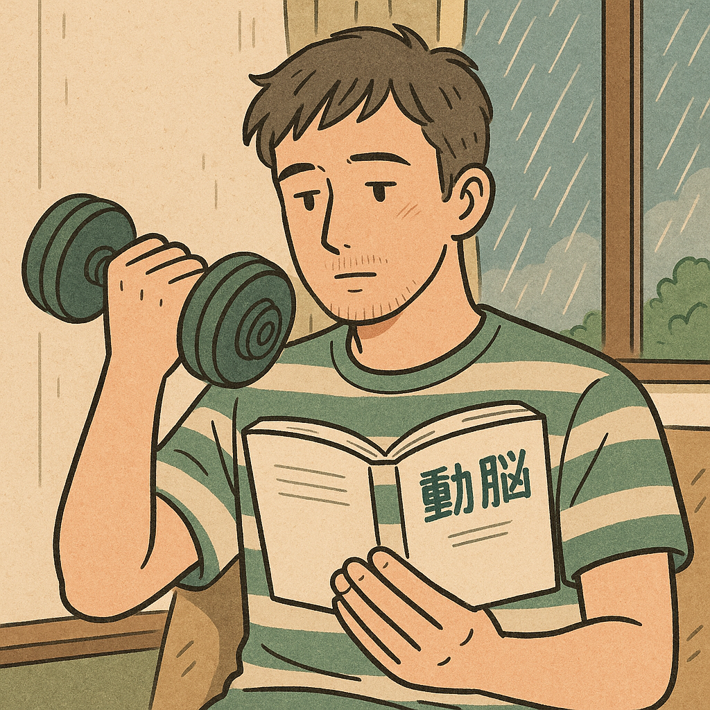 本を読みながら筋トレ